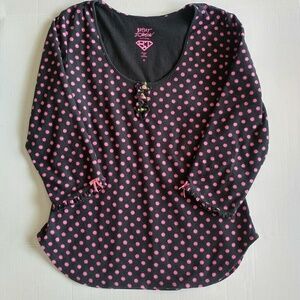 Betsey Johnson Intimates Fleece 3/4 Sleeve Top